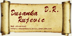 Dušanka Rujević vizit kartica